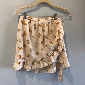 MadeWell floral wrap skirt